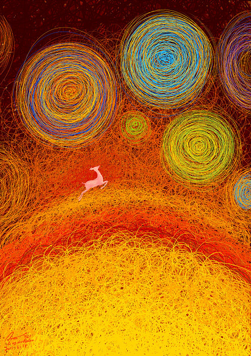 《太阳诞生的地方》
<br>我停下脚步,<br>想要等一下后面的人,<br><br>闻到的花香,<br>那么远,那么近,<br><br>爱上了夏天,<br>只因温度把我醉在水中