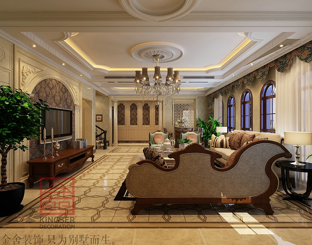 【西山御园装修】400㎡-别墅-欧式风格-金舍装饰 