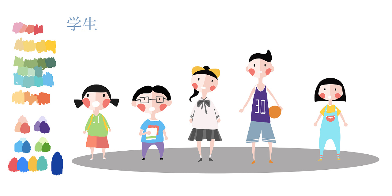 mg动画角色设计 过程稿