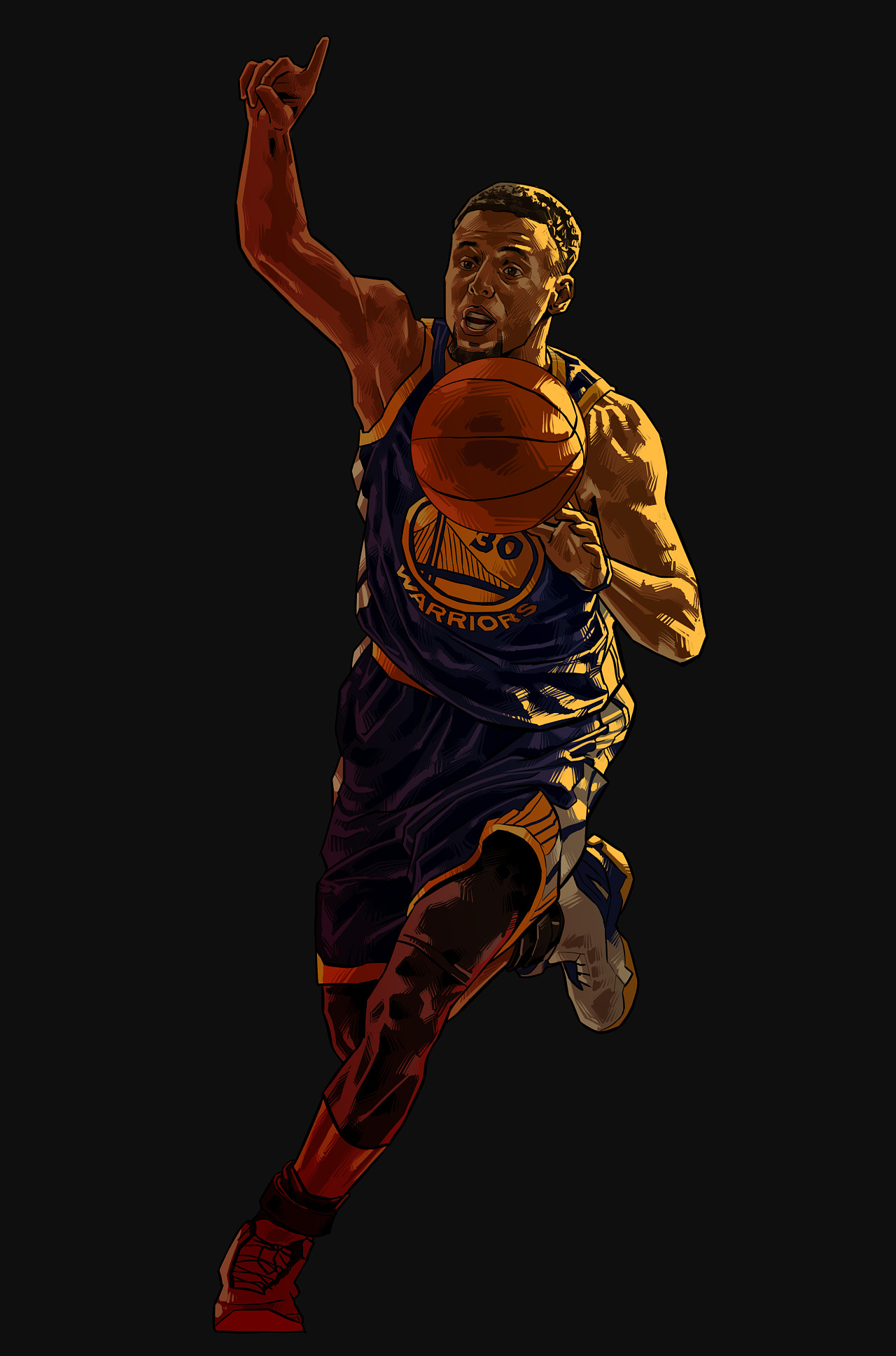 球星插画--curry