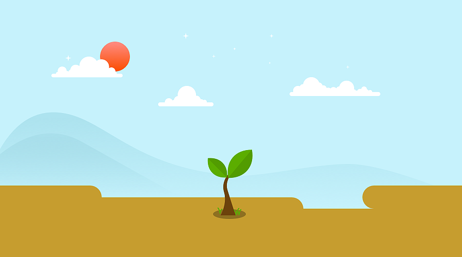 茁壮成长的树苗儿