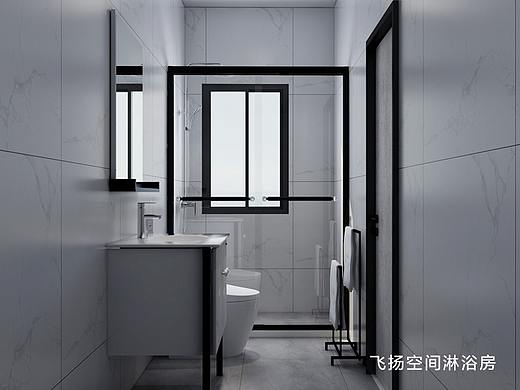 卫生间淋浴房3D效果图 