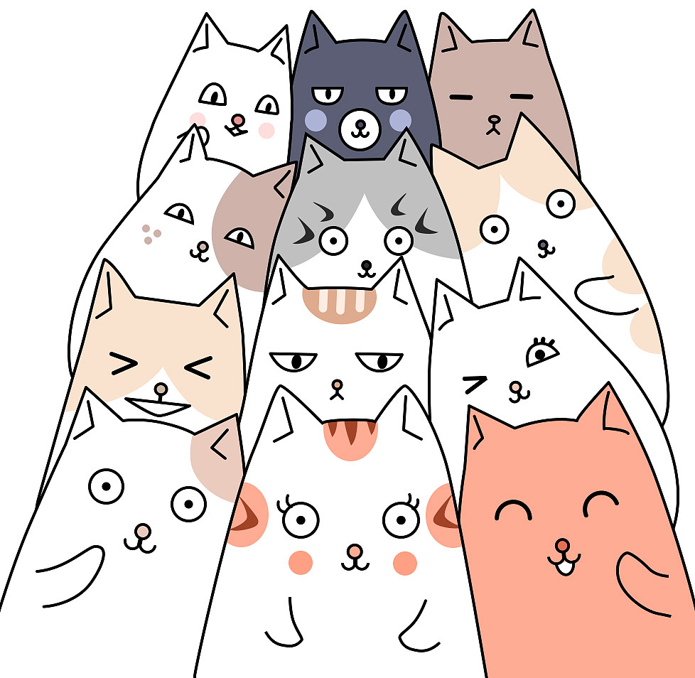 青蛙表情试稿(附带以前的一个卡通猫试稿)