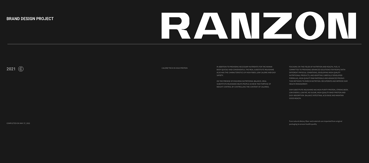 RANZON燃作代餐奶昔×卢帅 | 拒绝肥胖,就要紧致健康(图ZMjY1OTQ1NzIw) - 品牌 - 站酷设计师卢帅品牌设计原创素材 - 站酷ZCOOL