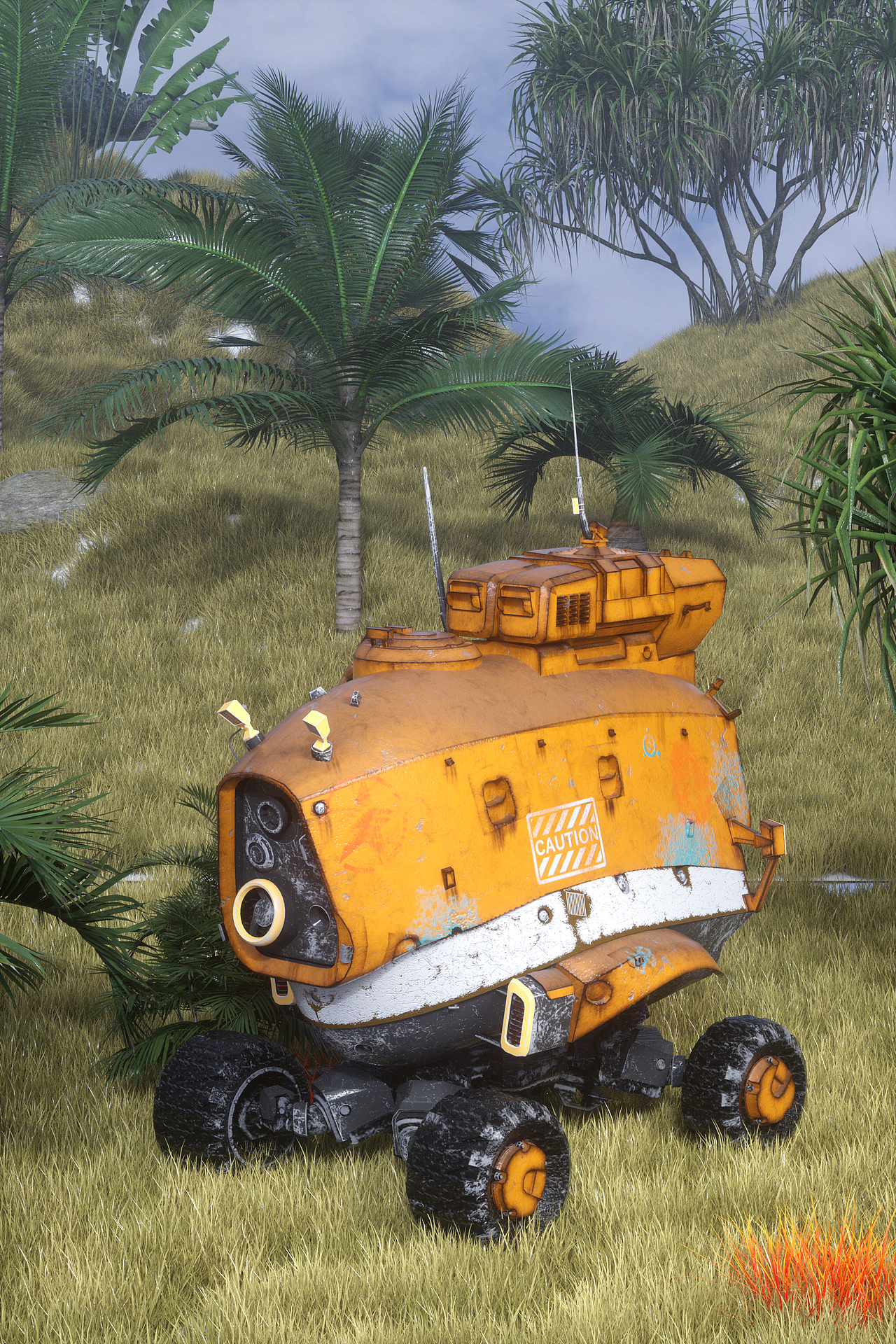 户外写实场景渲染