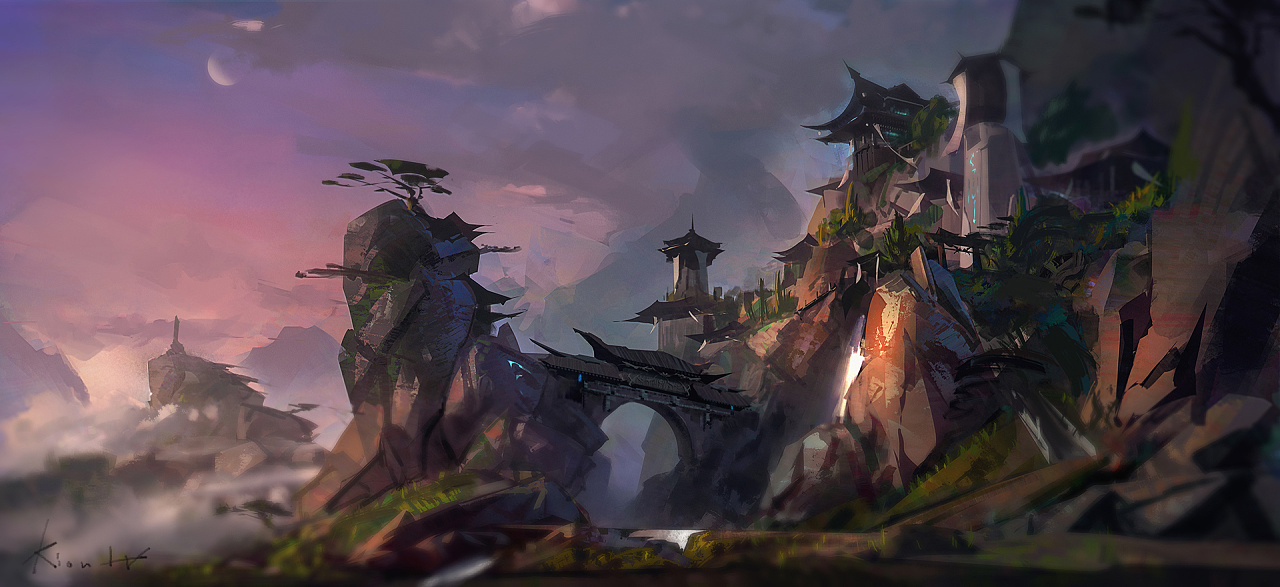 国风场景|插画|游戏原画|kion_lv - 原创作品 - 站酷 (zcool)