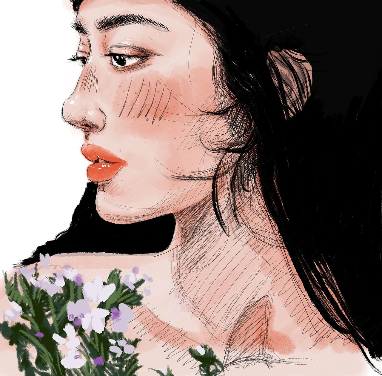 头像照片写生(1/100)|插画|创作习作|shiny一z_原创作品-站酷zcool