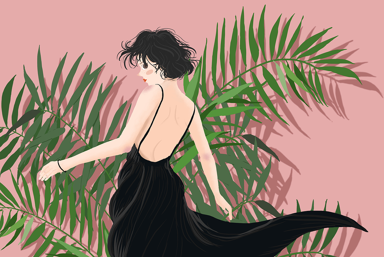 小黑裙（图ZMTk0NTc1MzA4） - 创作习作 - 站酷设计师KIKI_鐢原创素材 - 站酷ZCOOL