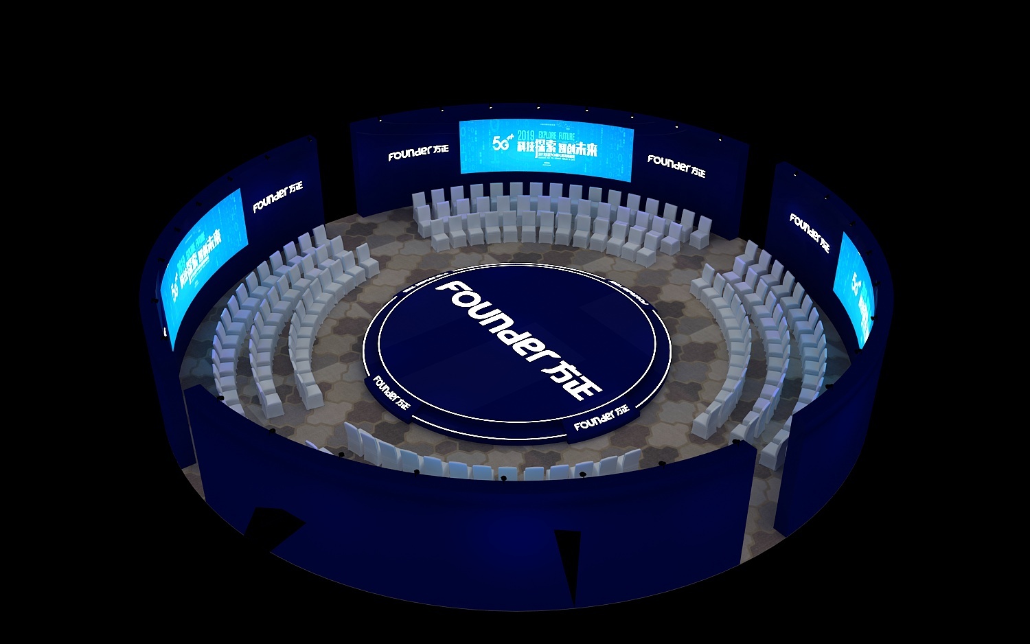 圆形舞美发布会设计