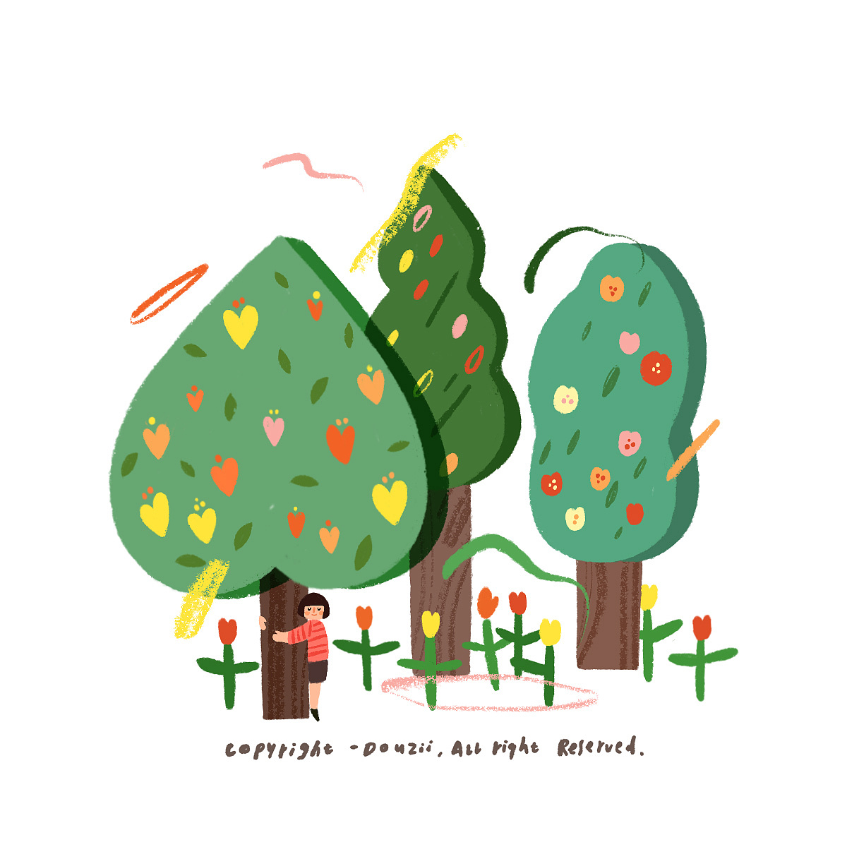 植物与春天|插画|创作习作|豆子douzii - 原创作品 - 站酷 (zcool)