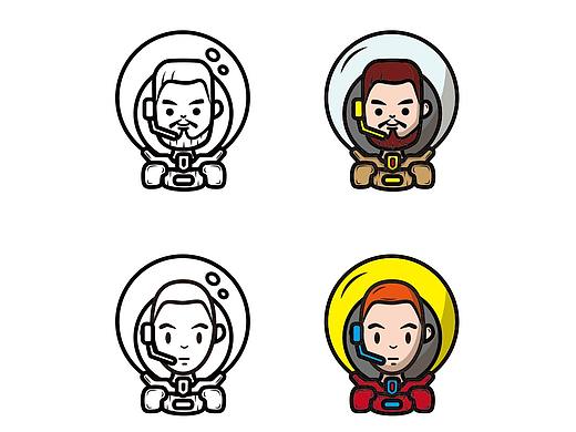 AI潮流插画-头像-流浪地球（个人主页-ZMzk0MjA4MDQ=） - 创作习作 - 站酷设计师魚板原创素材 - 站酷ZCOOL