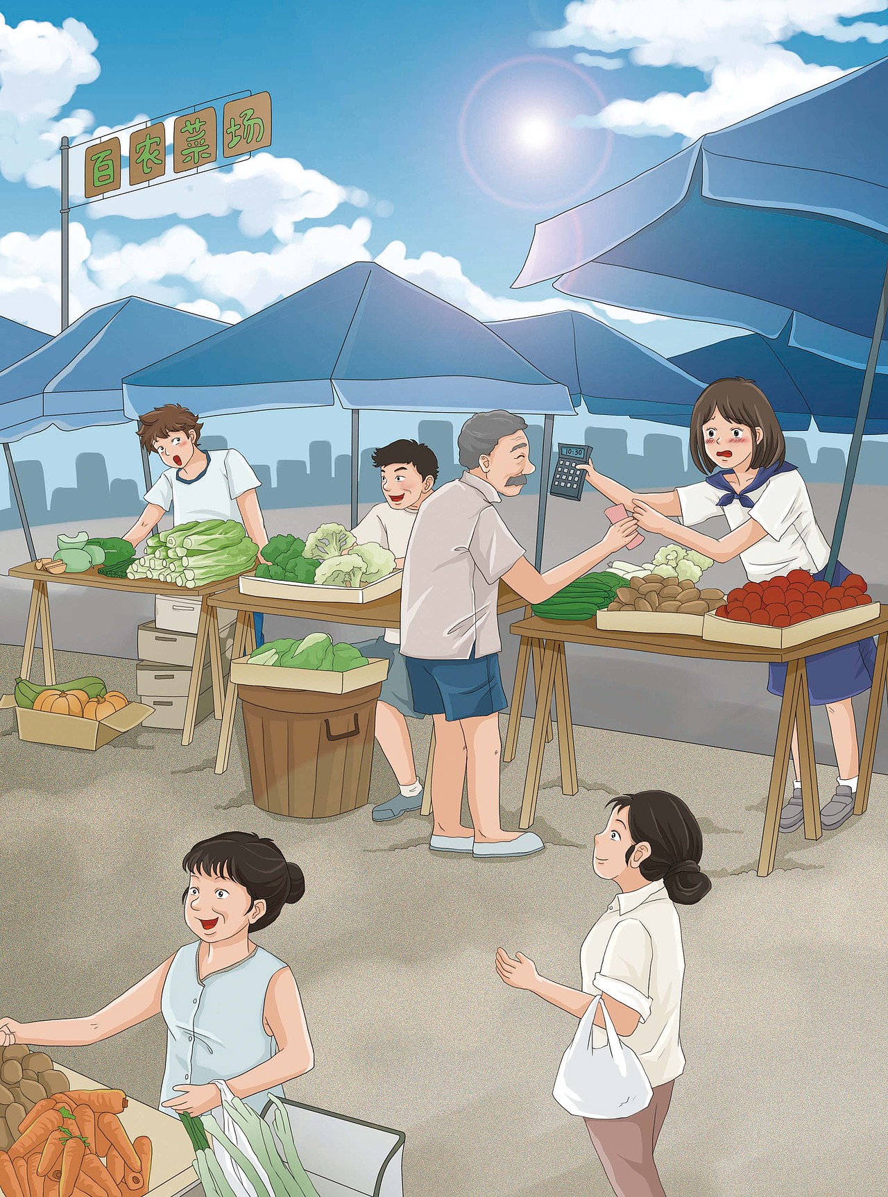 【電腦手繪漫畫】少兒類單幅漫畫-已商用（圖ZMjI1NTAxMDQ0） - 商業(yè)插畫 - 站酷設(shè)計(jì)師北極以北821015原創(chuàng)素材 - 站酷ZCOOL