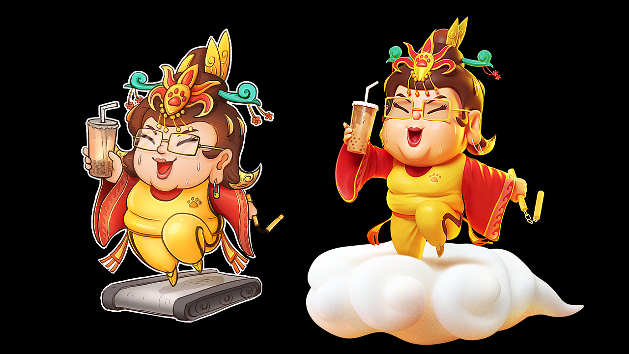 【百度APP】2020春节活动—神仙角色设计（图ZMjA4MjMxNjQ4） - 概念设定 - 站酷设计师哆啦A梦你在吗原创素材 - 站酷ZCOOL
