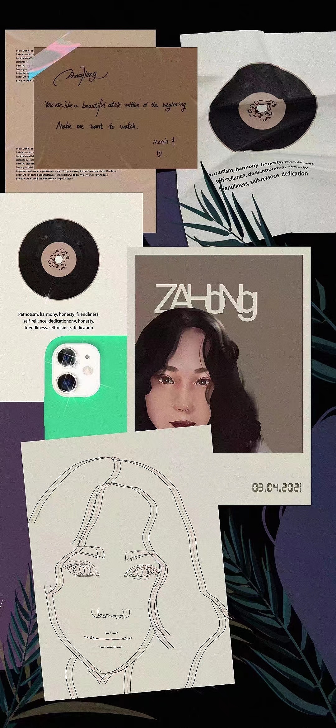 画女友❤️🧡💛💚💙💜（图ZMzExODAxODcy） - 艺术插画 - 站酷设计师王操文原创素材 - 站酷ZCOOL