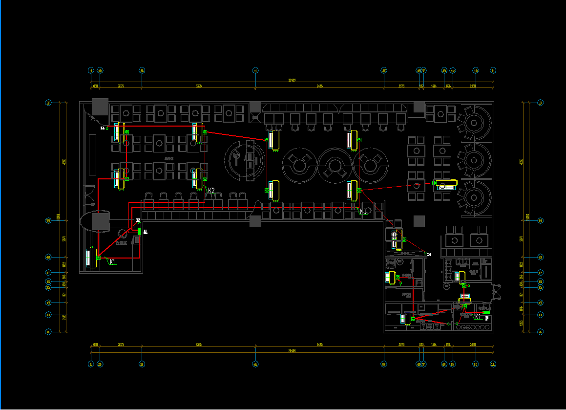 商场餐饮电气系统图