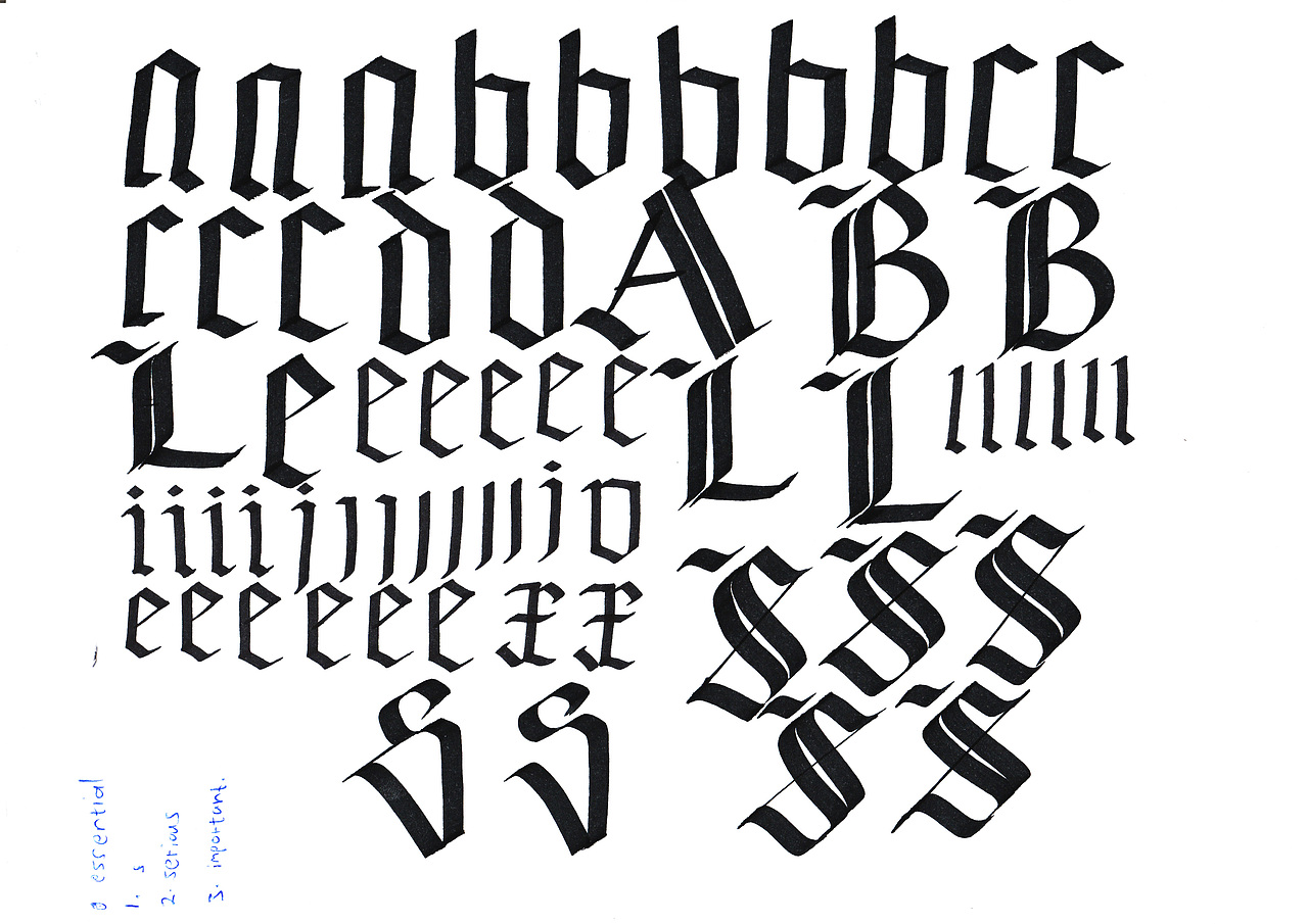 Gothic Hand Lettering 哥特风手写体（图ZNTA2NjczNzY=） - 字体/字形 - 站酷设计师GDesignStudio原创素材 - 站酷ZCOOL