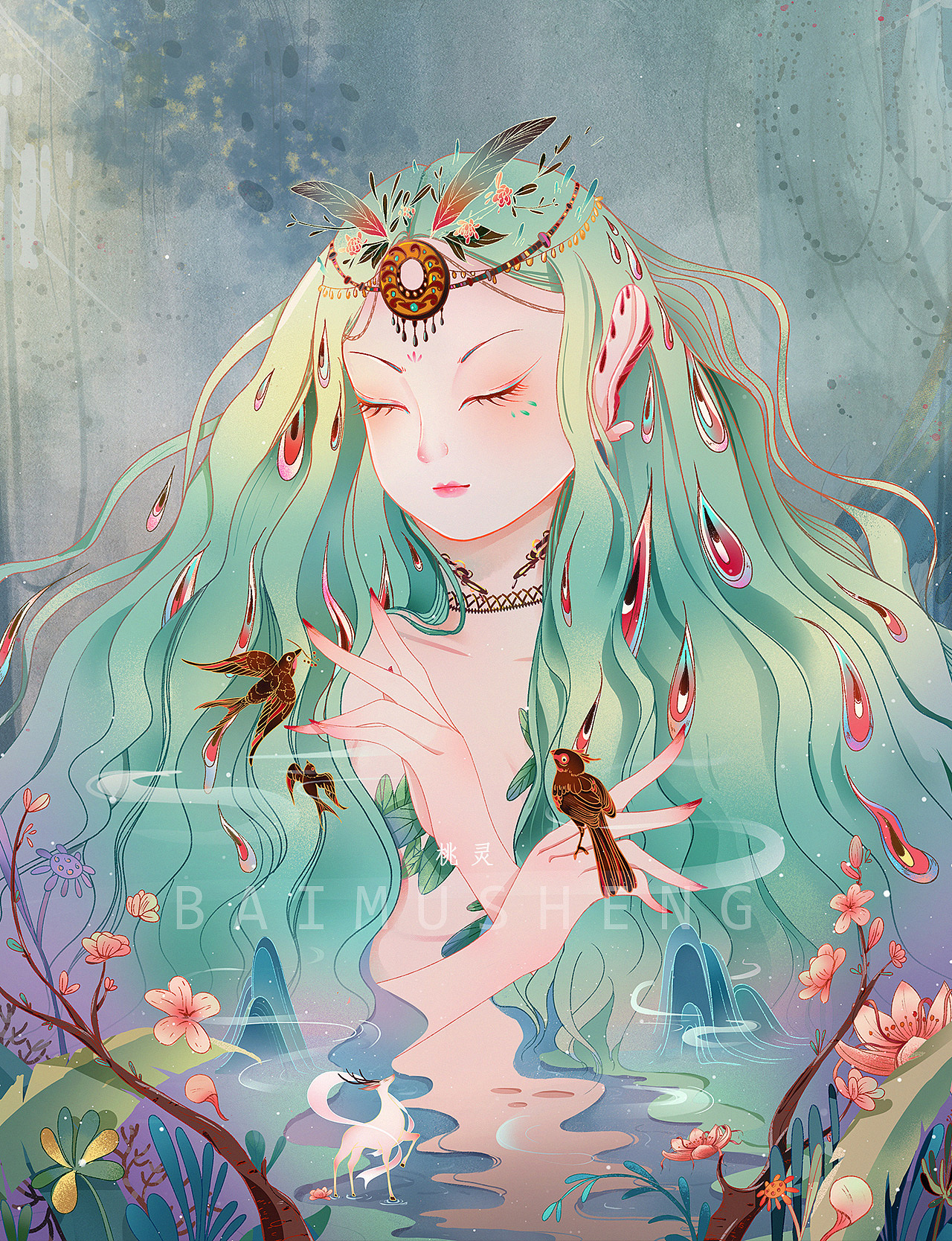 桃灵（图ZMjY0NTg5NzI0） - 海报 - 站酷设计师白木笙原创素材 - 站酷ZCOOL