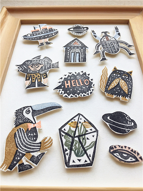 立体橡皮章插画（图ZMTAxNTU5MTk2） - 商业插画 - 站酷设计师路上路原创素材 - 站酷ZCOOL