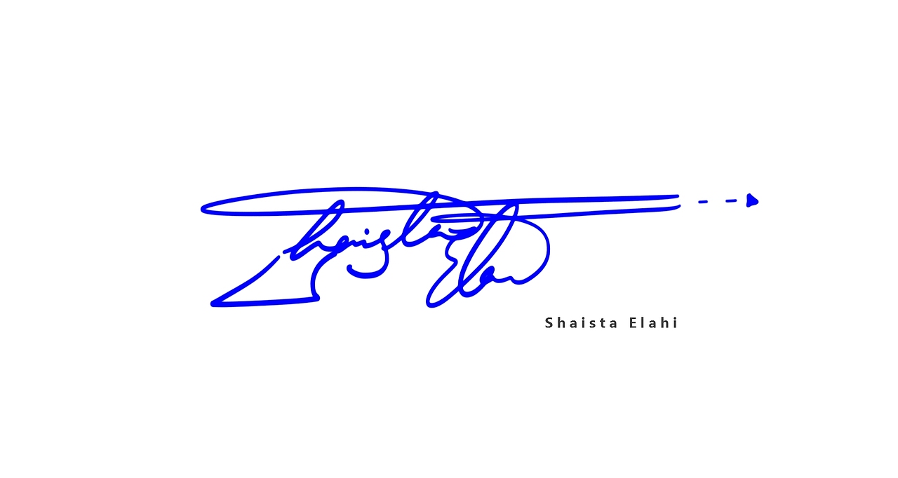 英文签名设计案例丨Shaista Elahi近百种签名设计方案