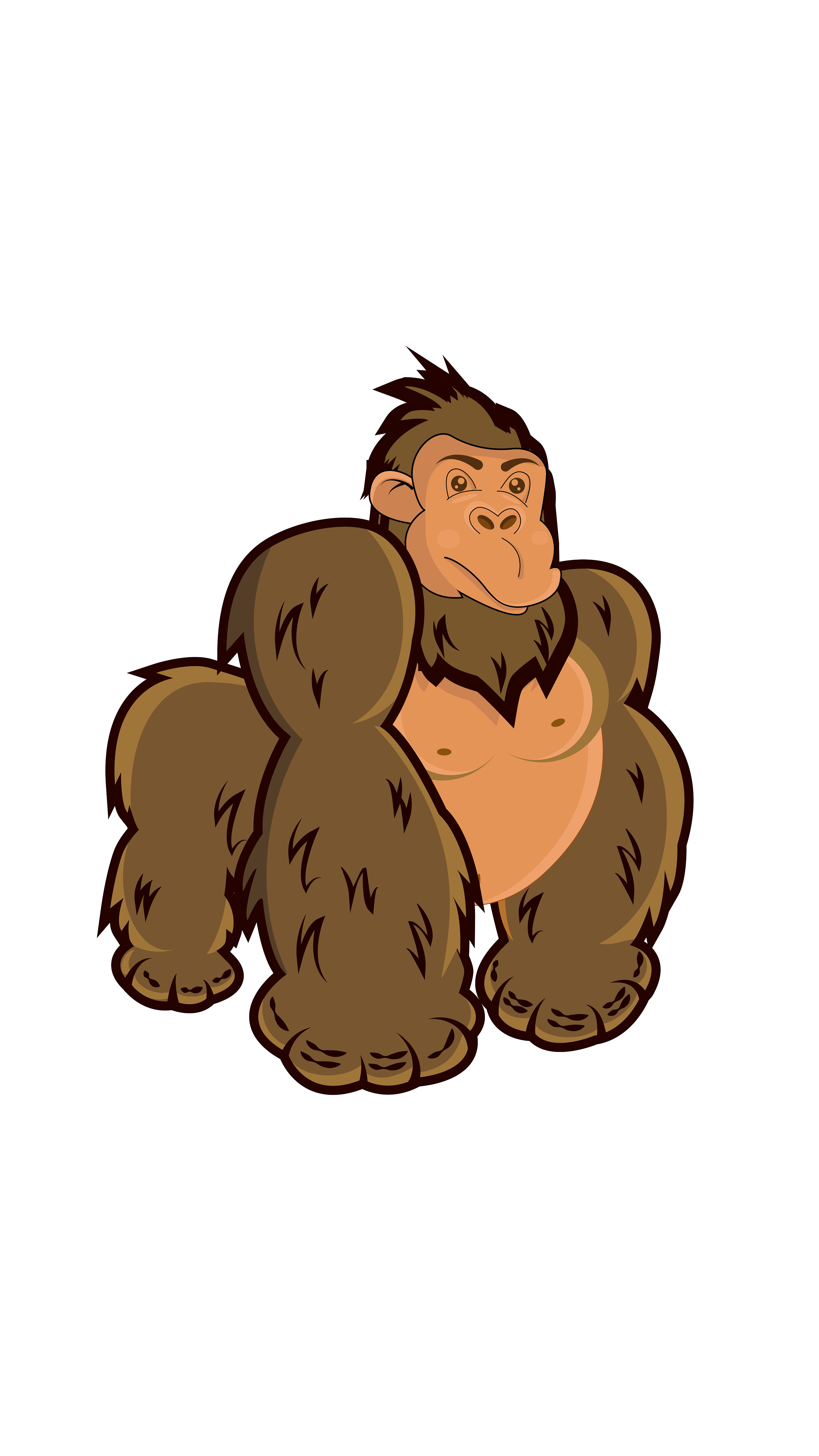 可爱的小猩猩卡通造型插画图片素材_ID:423376420-Veer图库