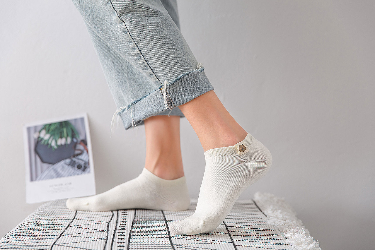 2019春夏女袜袜子船袜布标日系小清新INS（图ZMTg4NDM4NTk2） - 产品摄影 - 站酷设计师承影摄计原创素材 - 站酷ZCOOL
