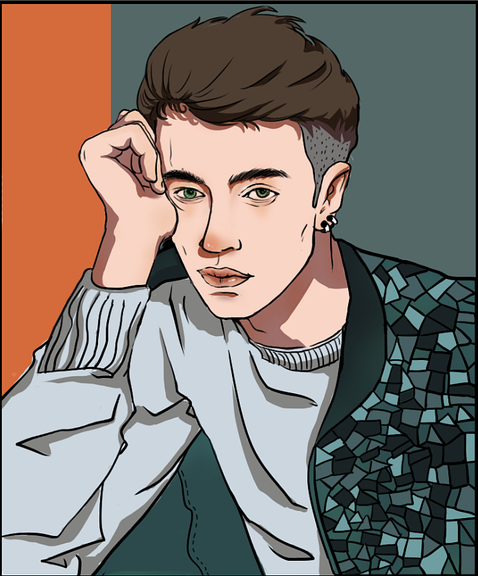 男头像手绘卡通|插画|艺术插画|张大潇_原创作品-站酷zcool