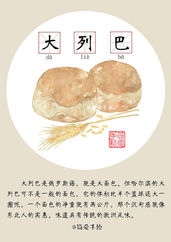 黑龙江美食手绘图片