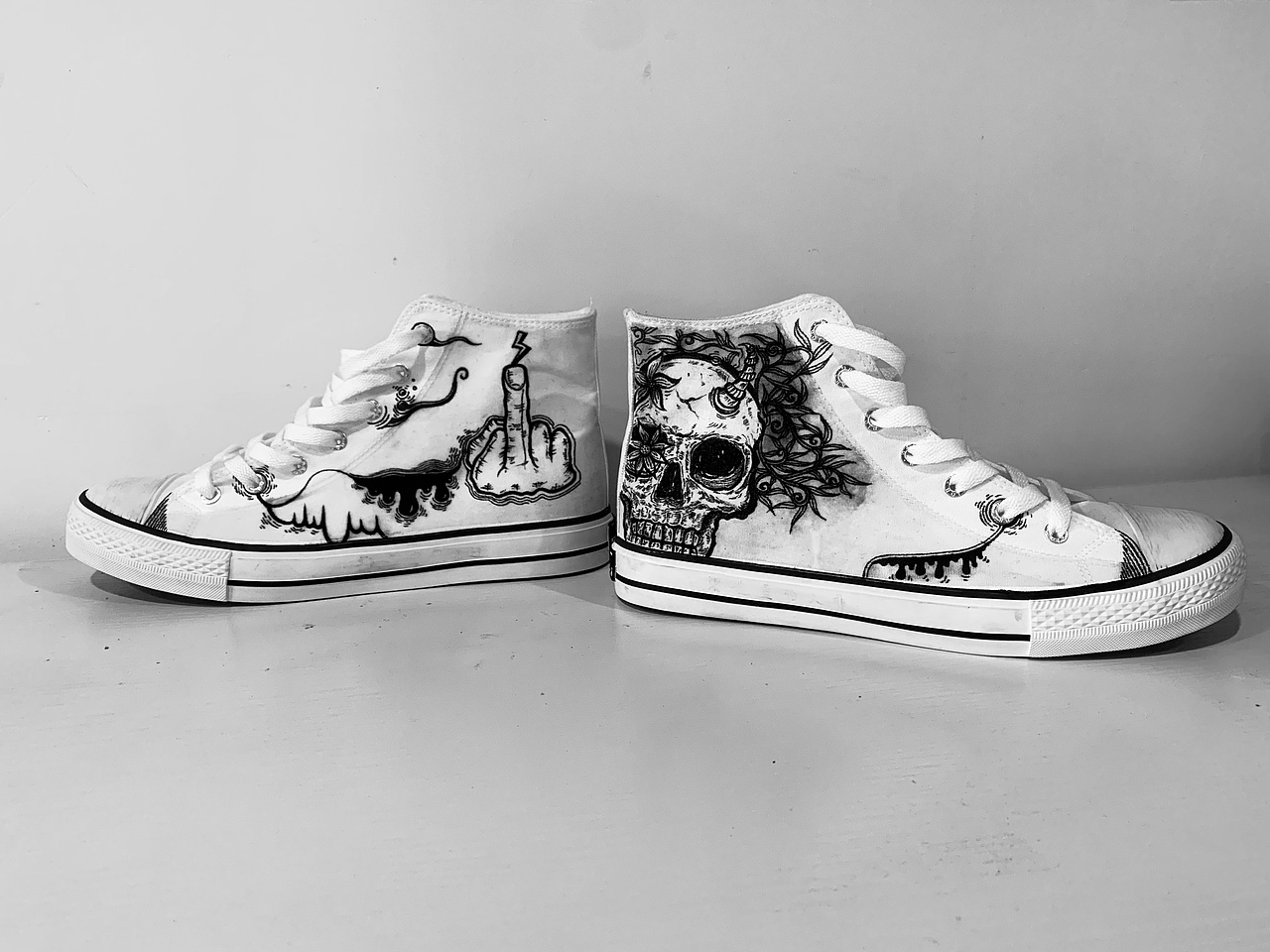 手绘鞋 | 随手画 | 手绘帆布鞋