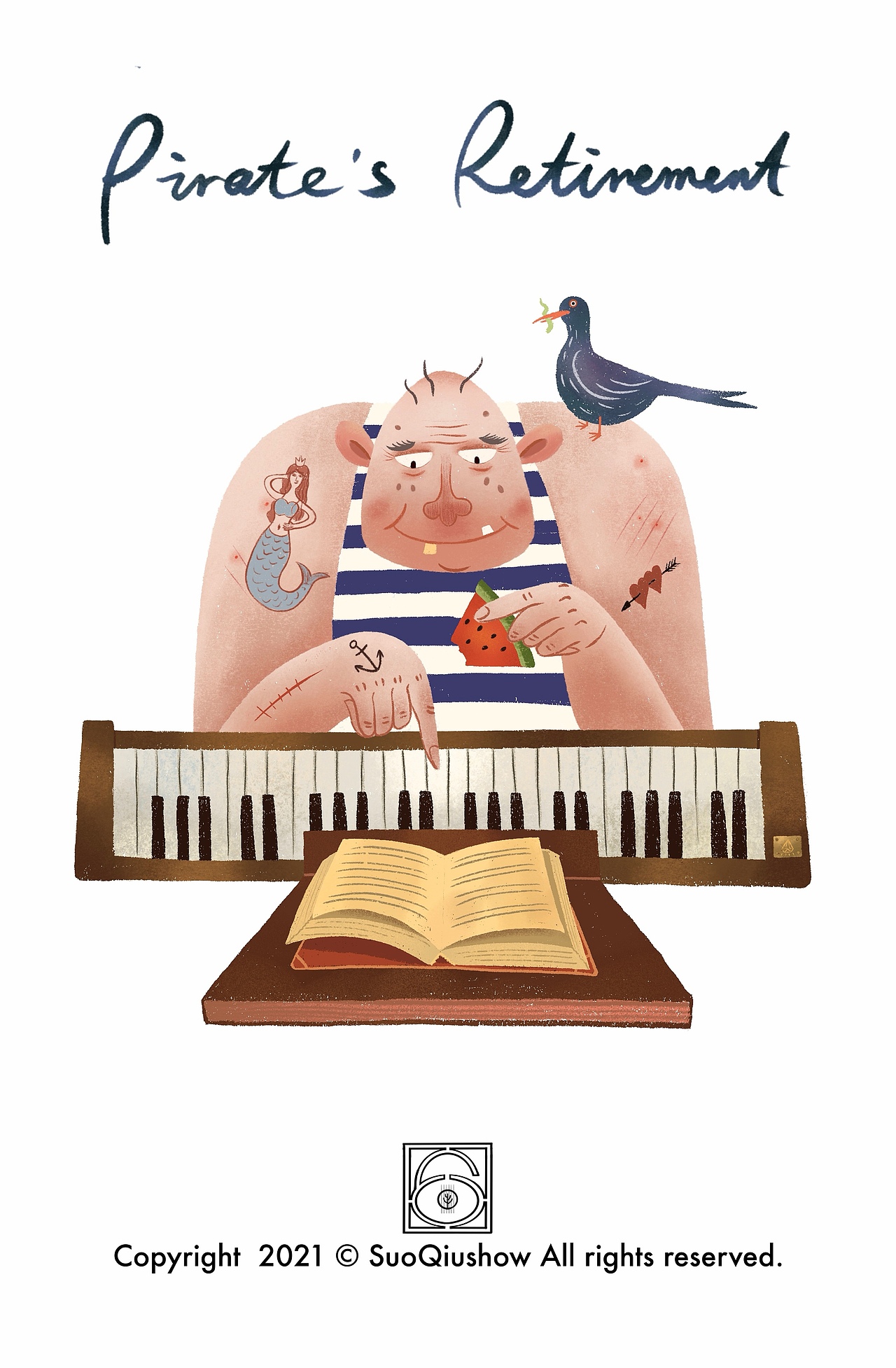 儿童插画｜海盗退休生活（图ZMjUxMTY2NTM2） - 儿童插画 - 站酷设计师RJ丶锁秋原创素材 - 站酷ZCOOL