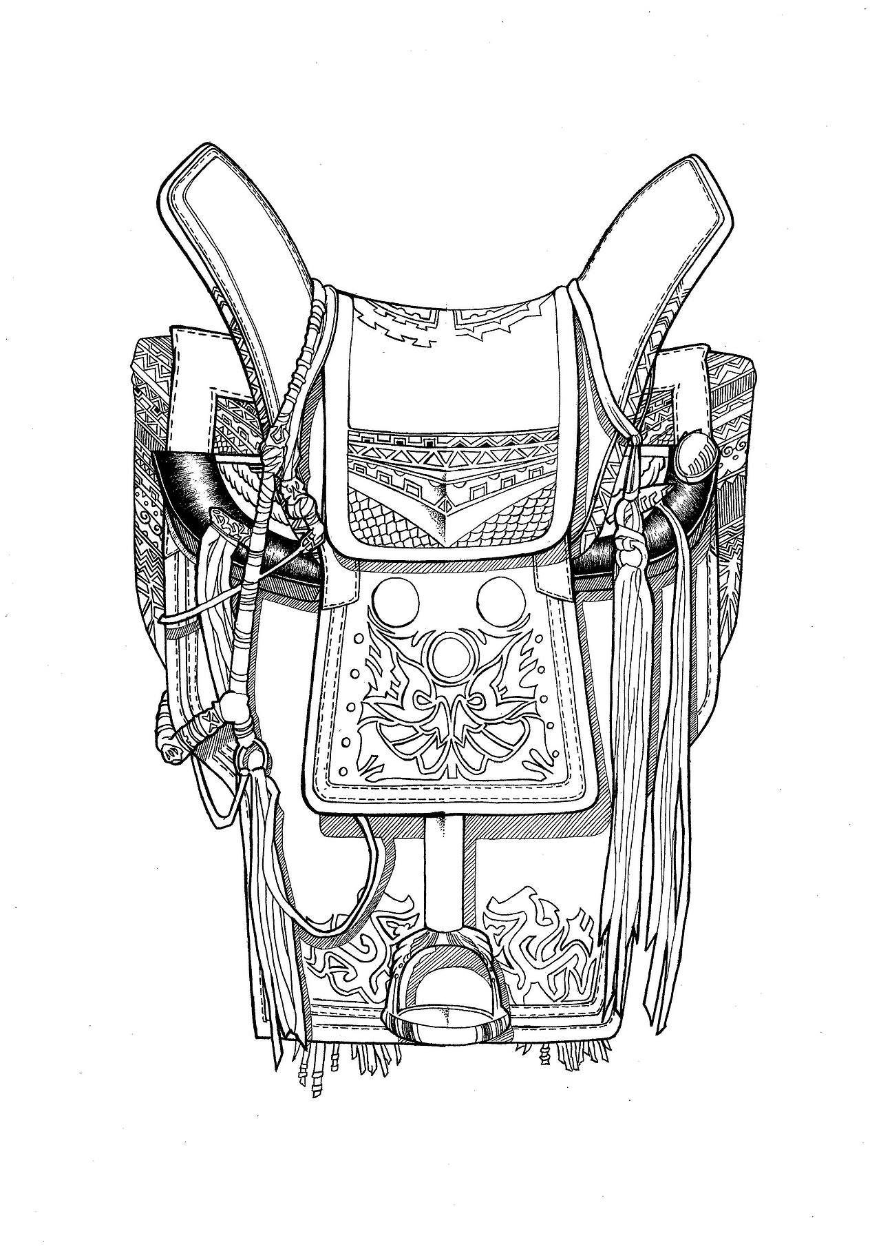 "安革"马鞍主题图形设计