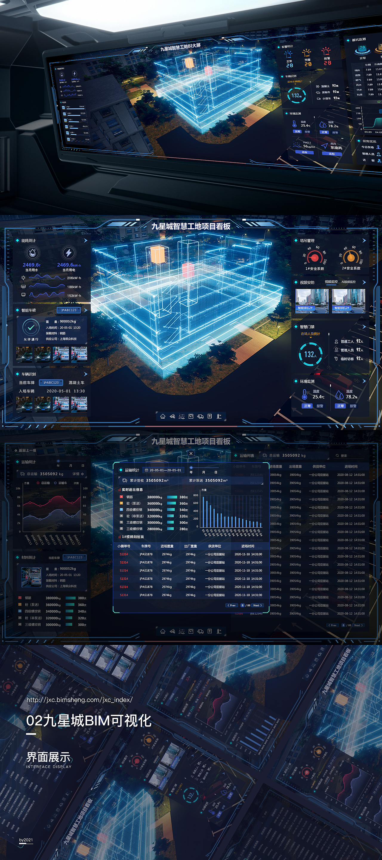 智慧建造,大屏展示|ui|软件界面|cy1234567_原创作品-站酷zcool