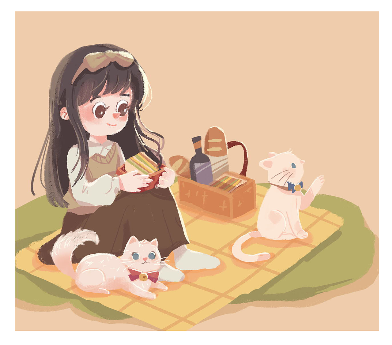 插画作品（图ZMjQyMzU1NjI0） - 儿童插画 - 站酷设计师叁月March原创素材 - 站酷ZCOOL