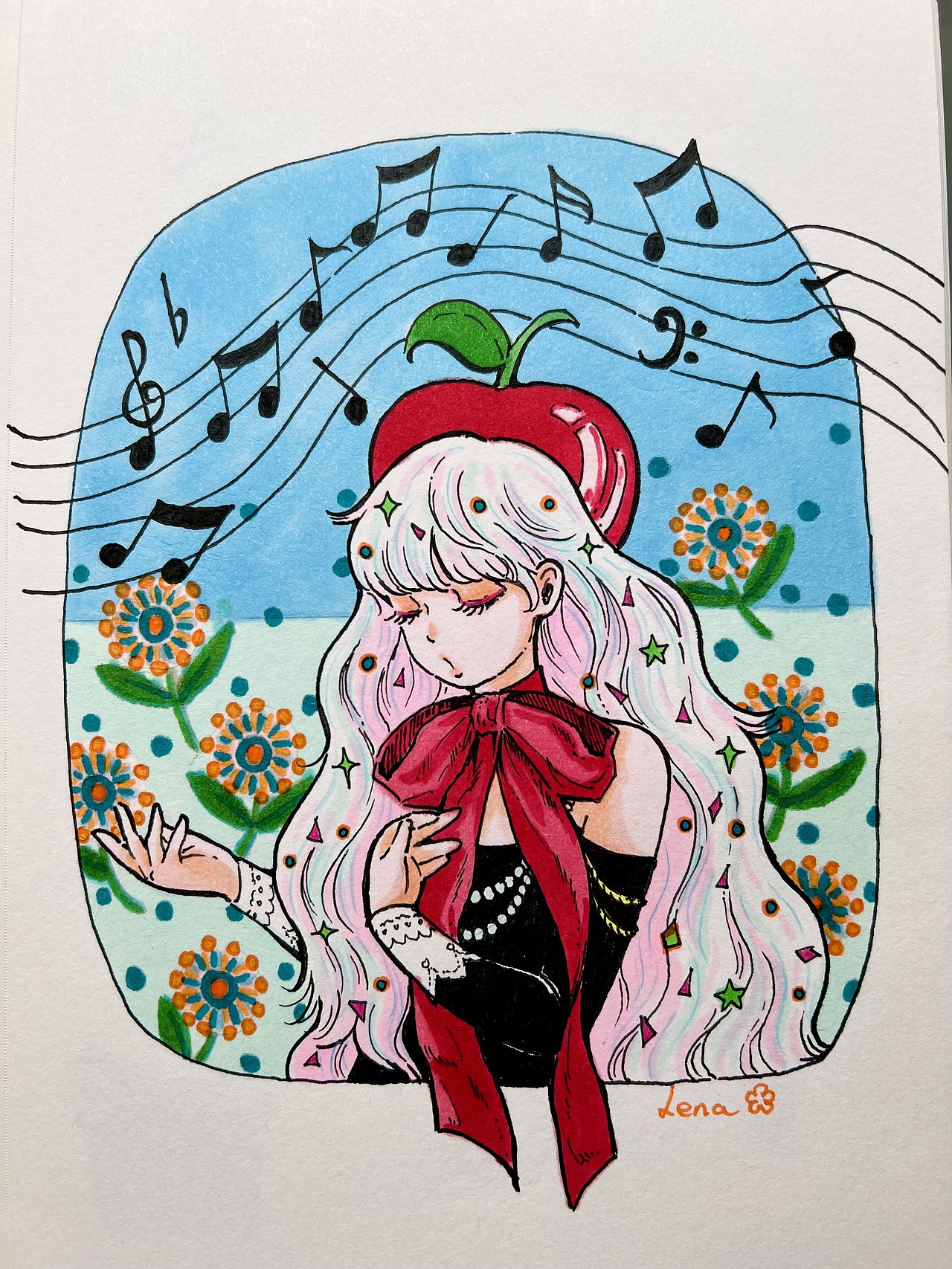 🎵音乐少女 马克笔手绘