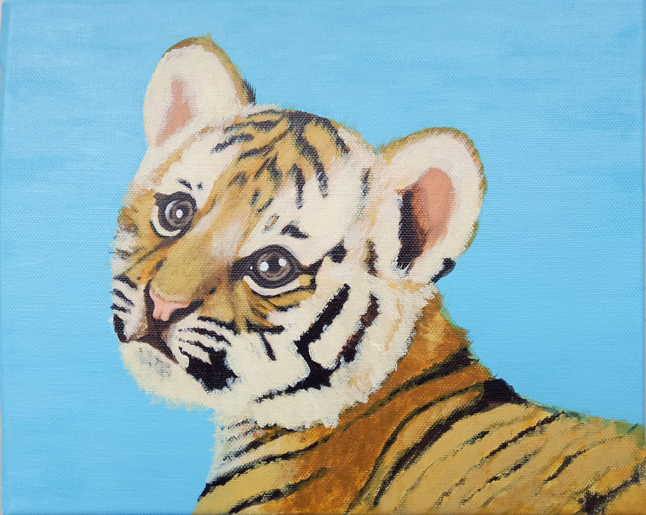 丙烯手绘小老虎