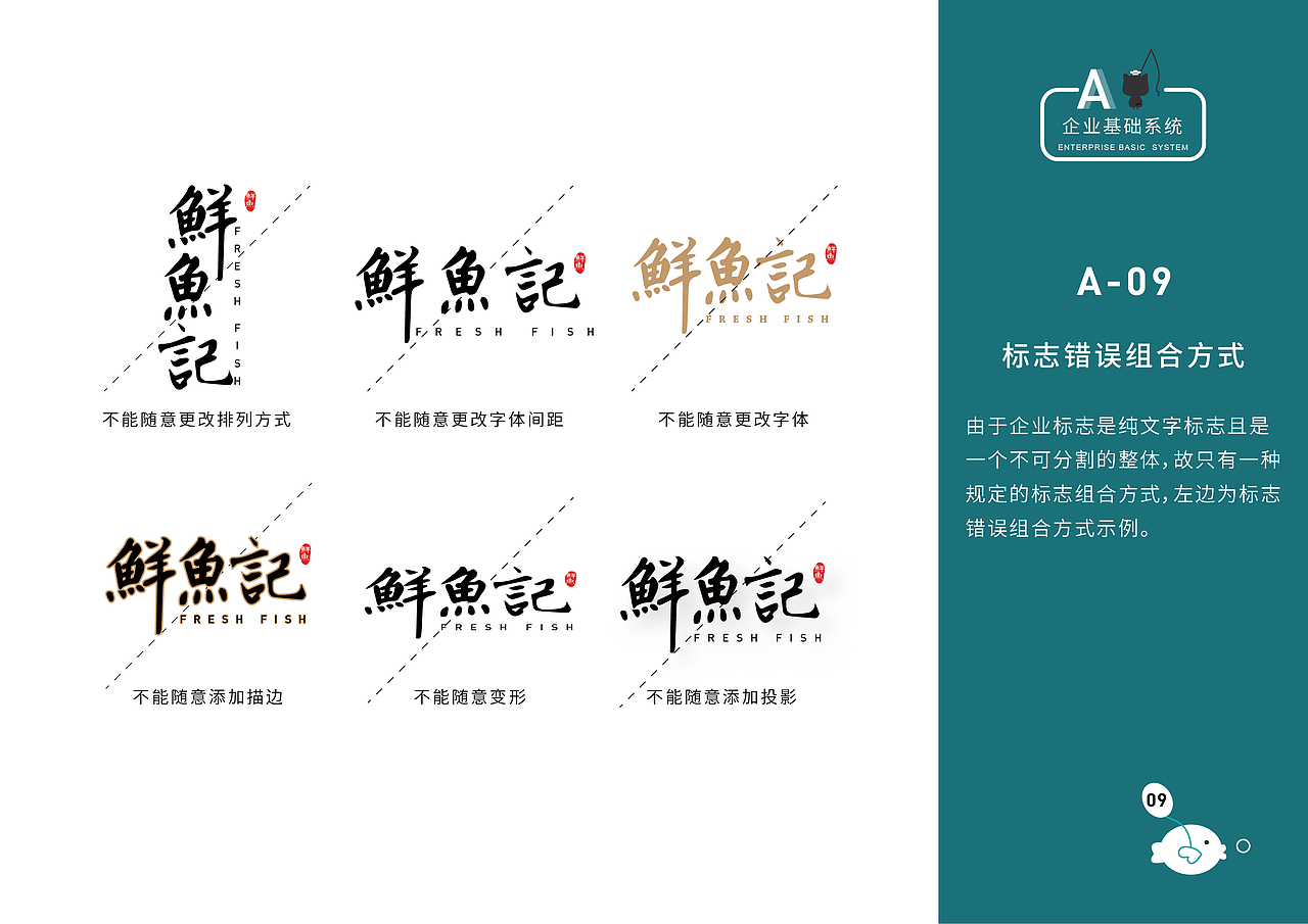 鲜鱼记VIS视觉识别手册。