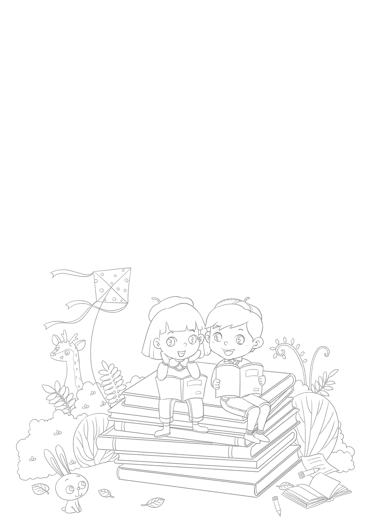 儿童练习册封面图 线稿 |插画|儿童插画|榕小洋_原创作品-站酷(zcool)