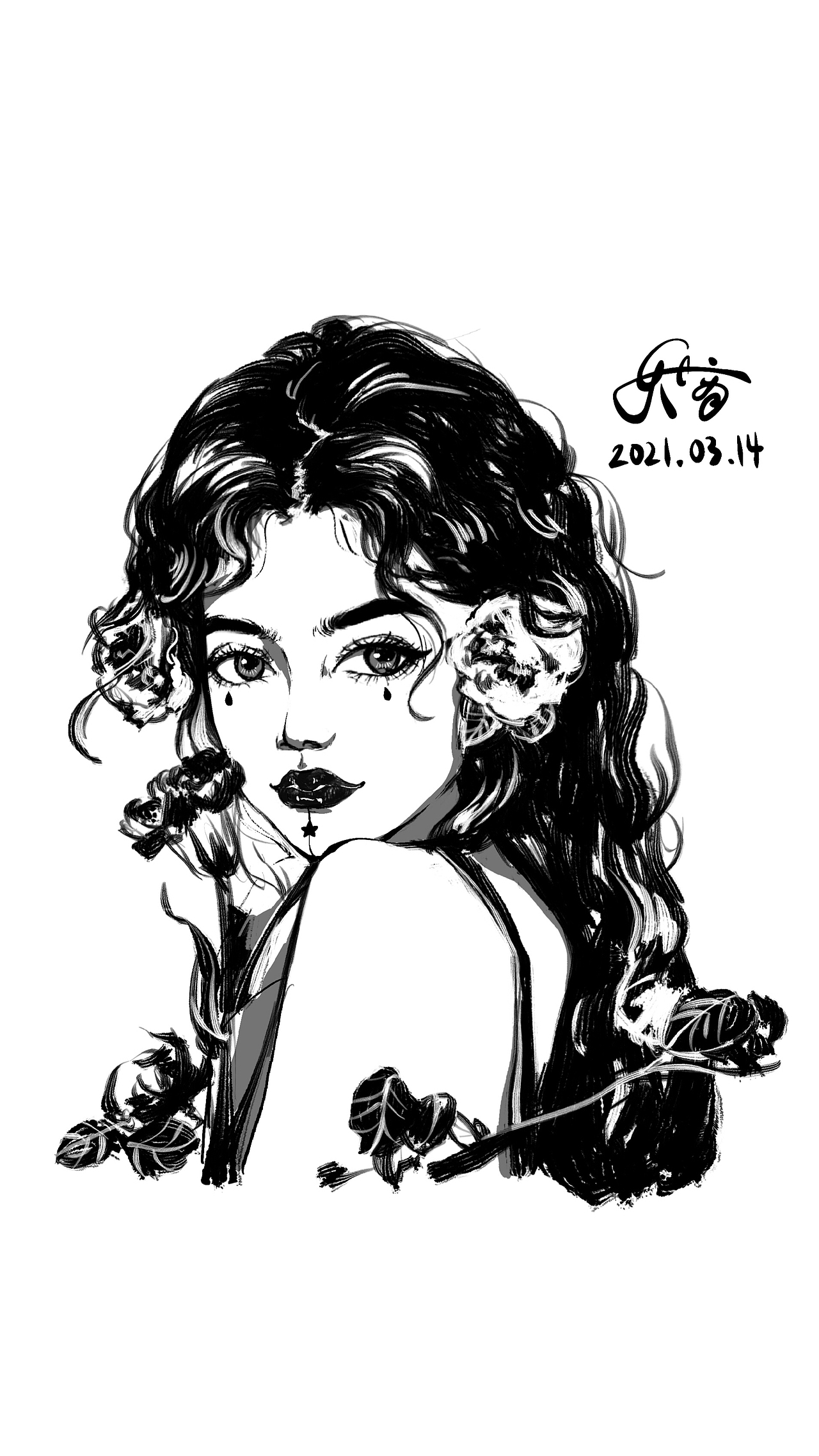 3⃣️月的部分速写合集（图ZMjUxOTg5NTUy） - 创作习作 - 站酷设计师禾暗原创素材 - 站酷ZCOOL