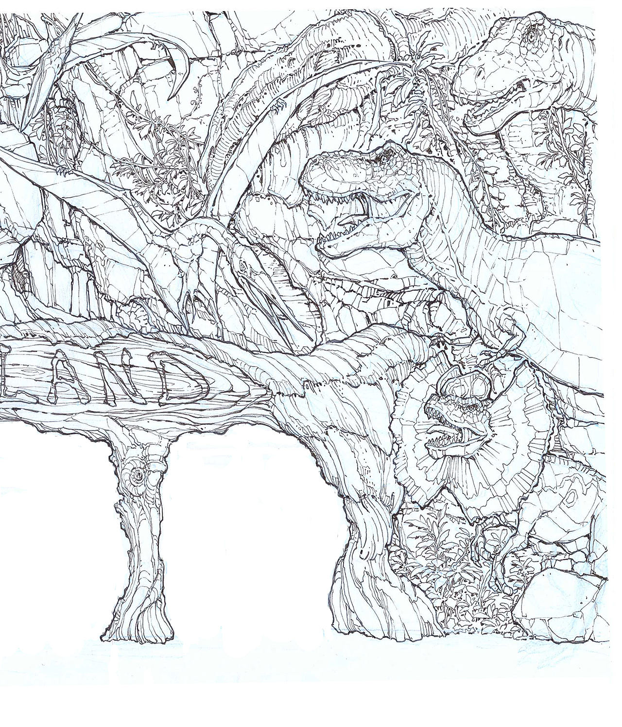 恐龙区大门（图ZMTIxMjc3NDU2） - 概念设定 - 站酷设计师joeman原创素材 - 站酷ZCOOL