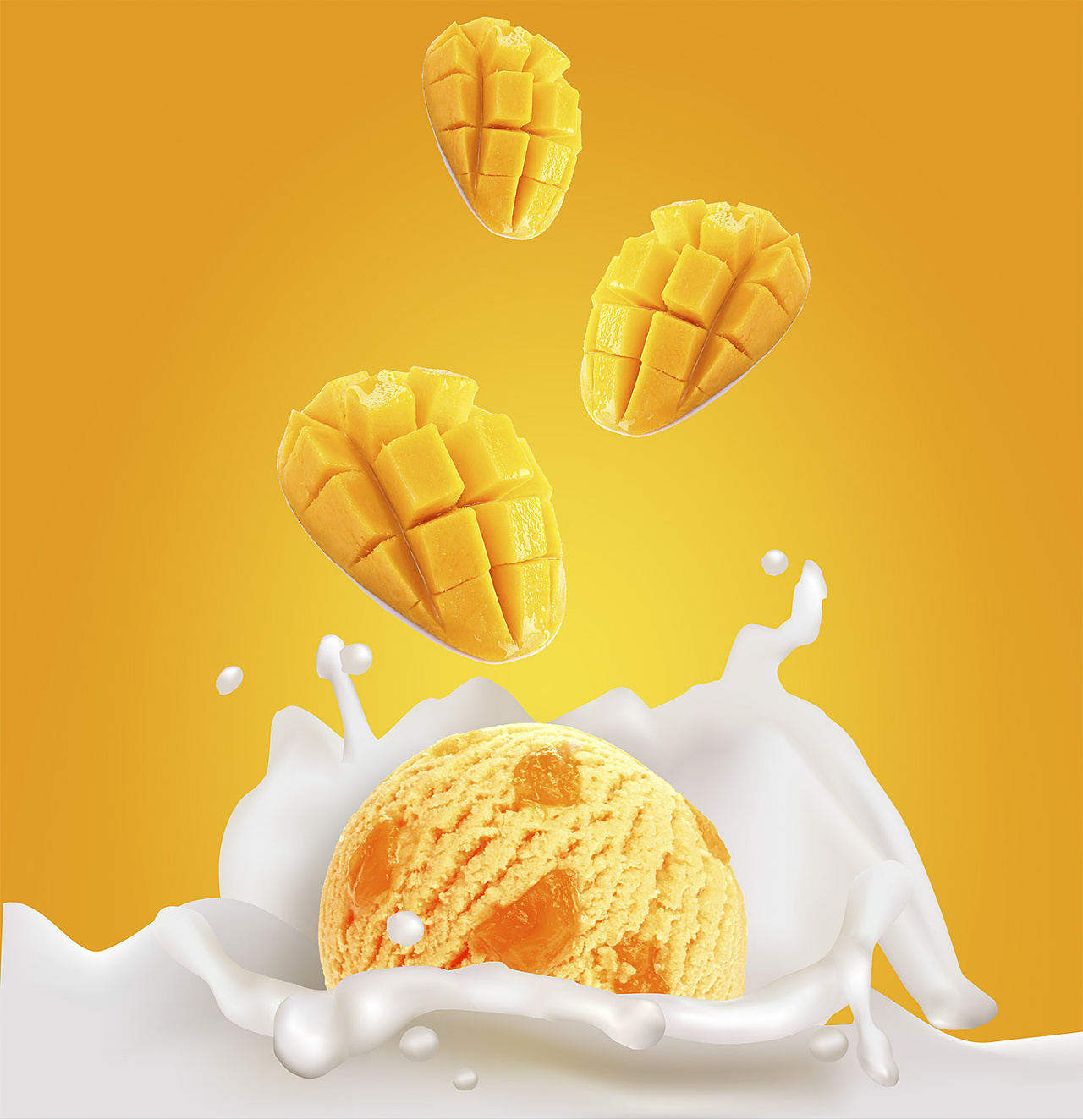 Baking Taitai 烘焙太太: Mango Ice- Cream 芒果雪糕 （中英食谱教程）