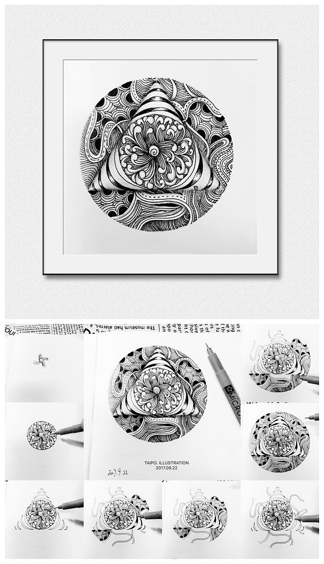 黑白插画设计（图ZOTM0MDY5MzY=） - 绘画 - 站酷设计师太婆原创素材 - 站酷ZCOOL