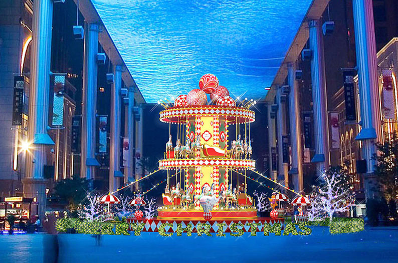 马戏主题圣诞场景