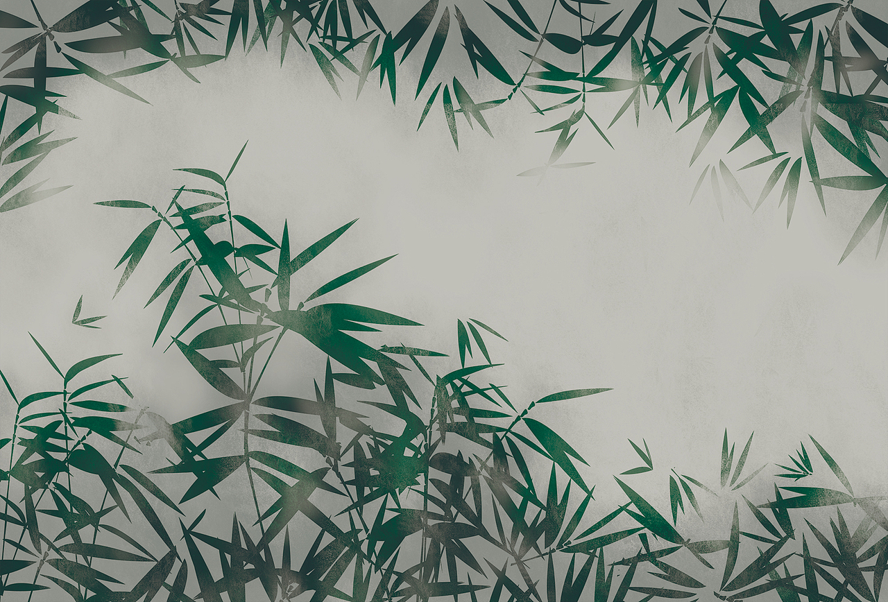 masar玛撒壁画-背景墙壁纸-m6042 竹