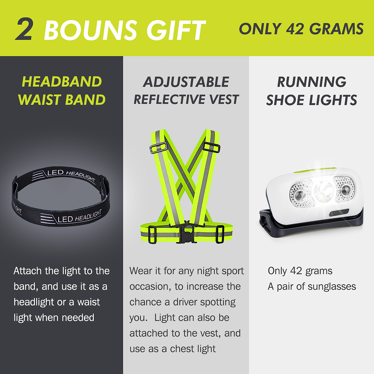 图片拍摄 设计合成 亚马逊图片精修 亚马逊产品跑步灯