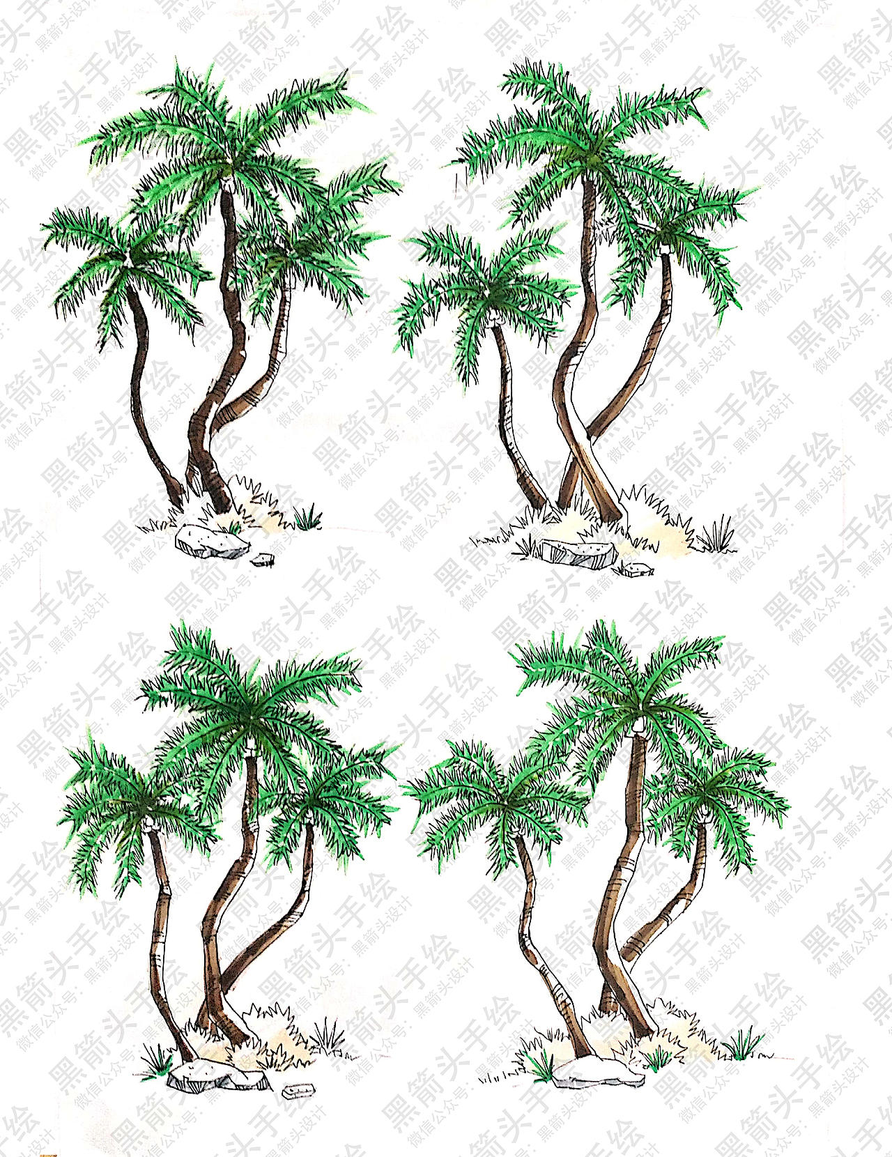 武汉黑箭头手绘、环艺考研、环艺手绘、武汉黑箭头设计