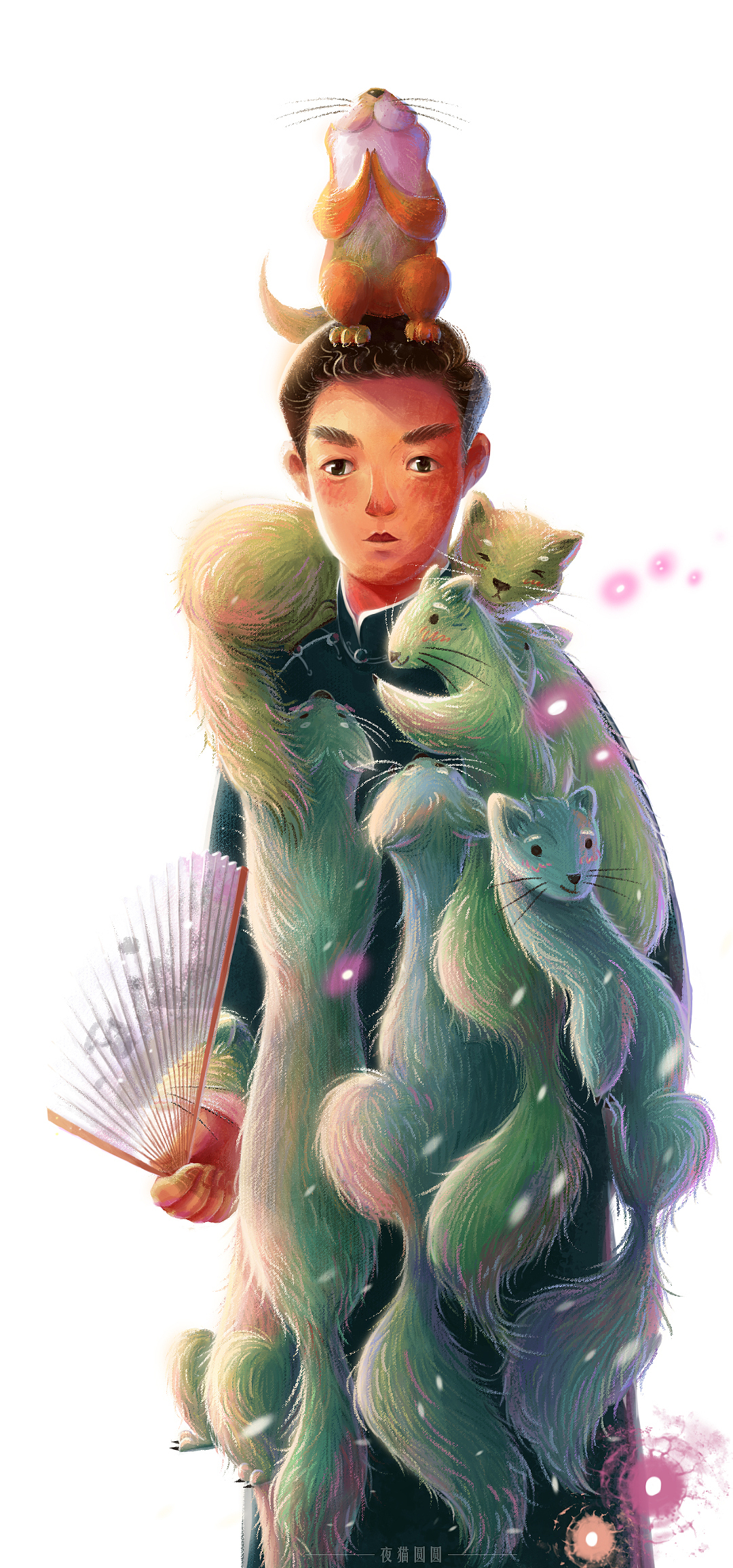 头顶水獭，一身貂（图ZMTk2NDU1NTg0） - 创作习作 - 站酷设计师夜猫圆圆原创素材 - 站酷ZCOOL