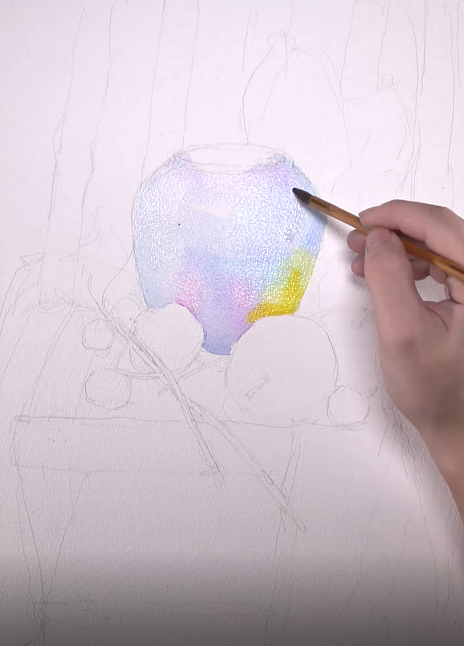 水彩静物组合（椅子上的静物）（图ZMTgxMTEwNjY4） - 绘画 - 站酷设计师萃艺博课堂原创素材 - 站酷ZCOOL