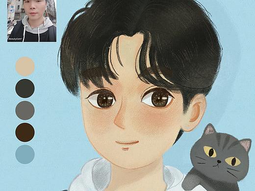 自画像（个人主页-ZNTUxNjEyODQ=） - 创作习作 - 站酷设计师迅戈点8原创素材 - 站酷ZCOOL