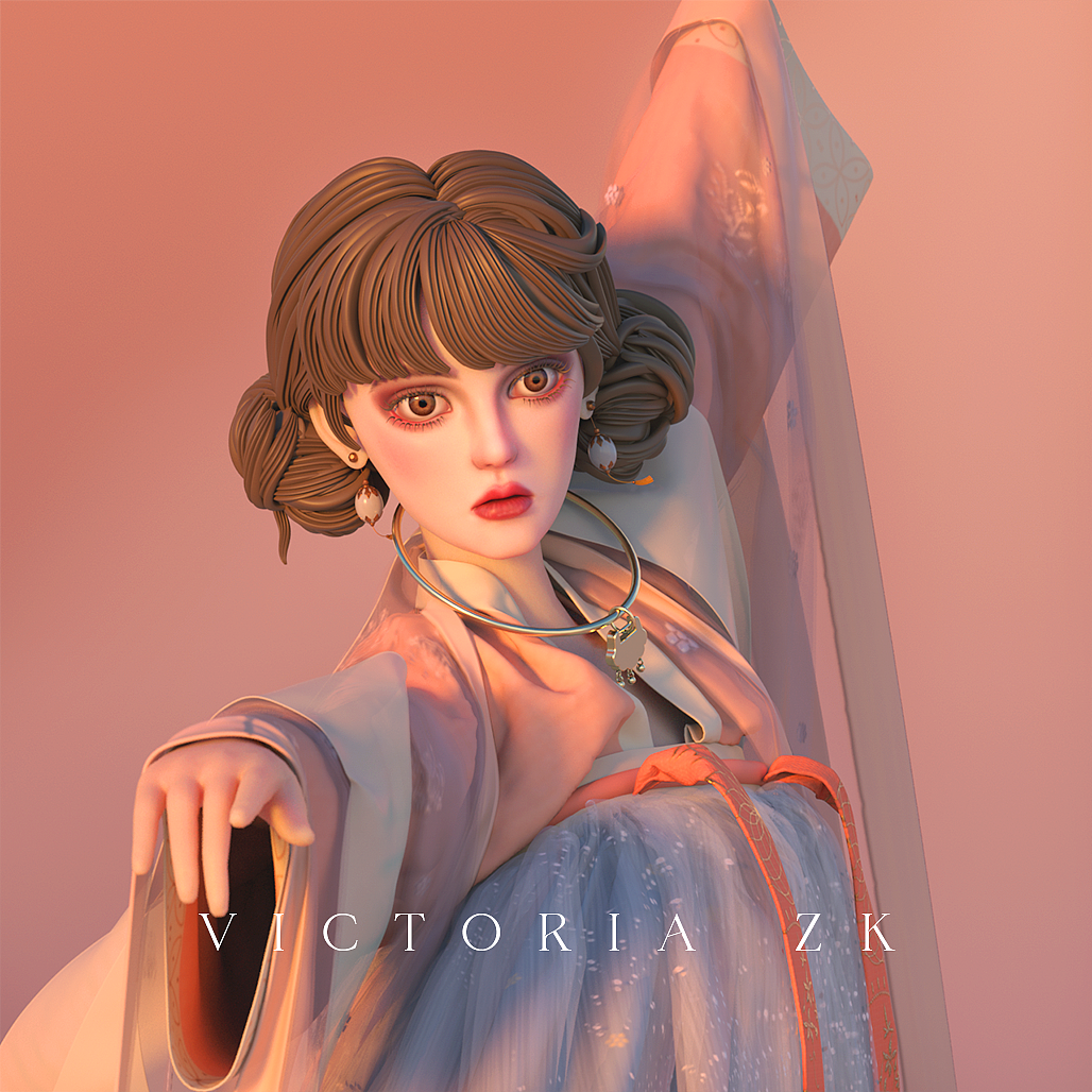 IP角色服装设计 | 3D国风汉服小姐姐