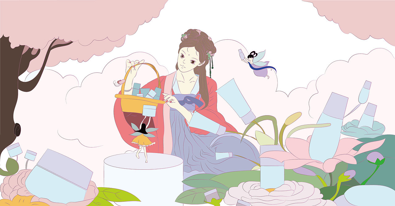 春天女神的养肤肌秘（图ZMjUxNzIwMjgw） - 创作习作 - 站酷设计师一朵白白原创素材 - 站酷ZCOOL