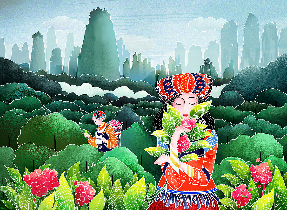 五倍子面膜插画（图ZODk0ODEwMTI=） - 商业插画 - 站酷设计师藏起来的人原创素材 - 站酷ZCOOL